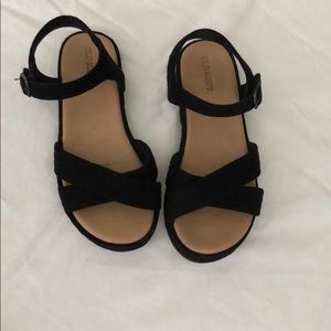 Girl black sandals
